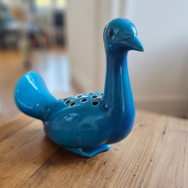 Pique-fleur canard en céramique Georges Cassin