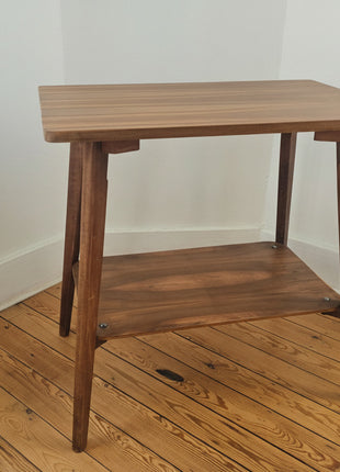 Table d'appoint vintage à double plateau style scandinave