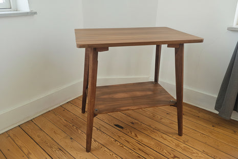 Table d'appoint vintage à double plateau style scandinave