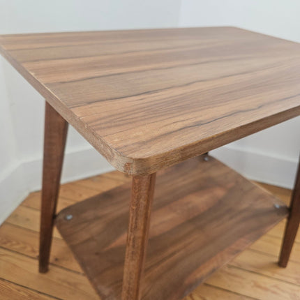 Table d'appoint vintage à double plateau style scandinave