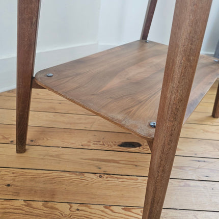 Table d'appoint vintage à double plateau style scandinave