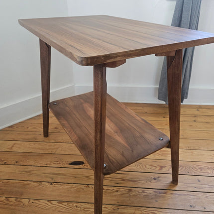 Table d'appoint vintage à double plateau style scandinave