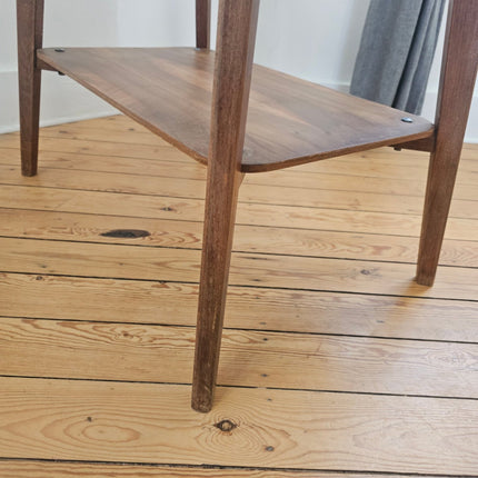Table d'appoint vintage à double plateau style scandinave