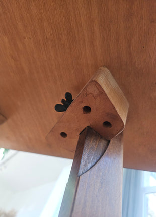 Table d'appoint vintage à double plateau style scandinave