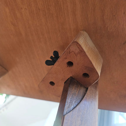 Table d'appoint vintage à double plateau style scandinave