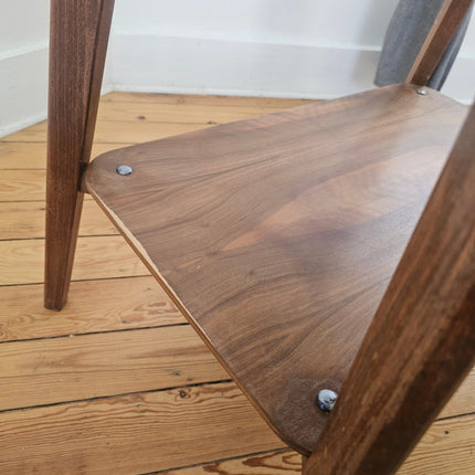 Table d'appoint vintage à double plateau style scandinave