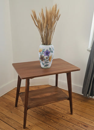 Table d'appoint vintage à double plateau style scandinave