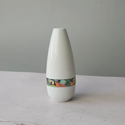 Duo de petits vases blancs en porcelaine collection Toucan de Pillivuyt