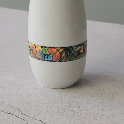 Duo de petits vases blancs en porcelaine collection Toucan de Pillivuyt