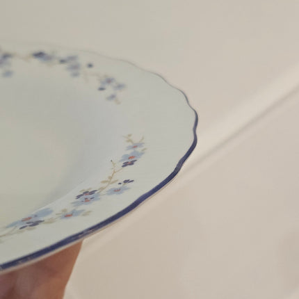 12 assiettes plates et 12 creuses vintage fleurs bleues Winterling Bavaria - Années 1970
