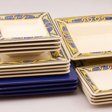 Service de table vintage Tiffany 4 personnes - porcelaine italienne - 18 pièces