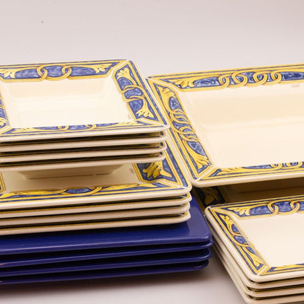 Service de table vintage Tiffany 4 personnes - porcelaine italienne - 18 pièces