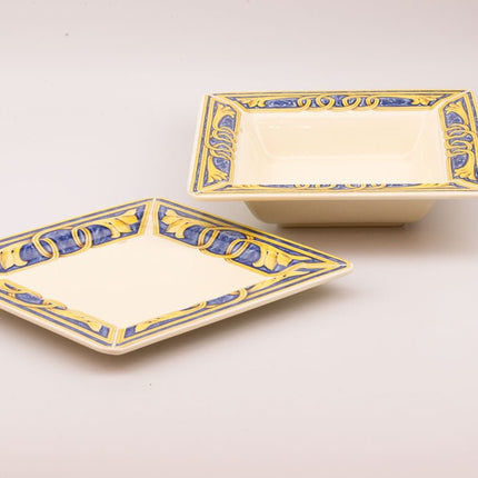 Service de table vintage Tiffany 4 personnes - porcelaine italienne - 18 pièces