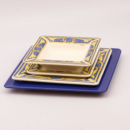 Service de table vintage Tiffany 4 personnes - porcelaine italienne - 18 pièces