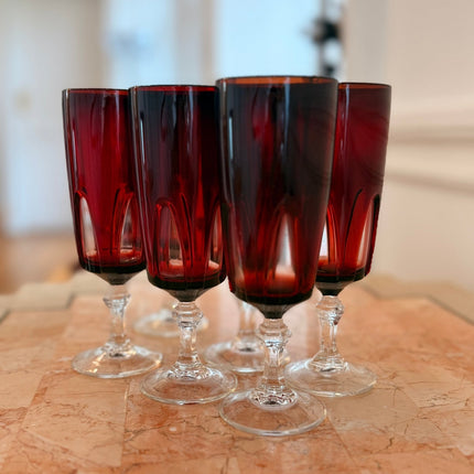 Flûte en verre rubis Luminarc Rubilux 
