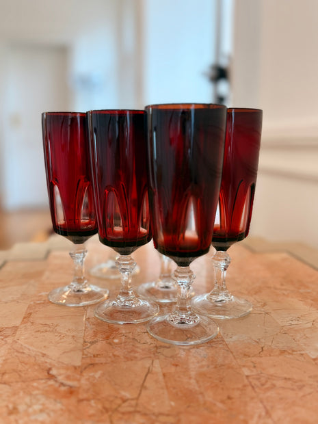 Flûte en verre rubis Luminarc Rubilux 