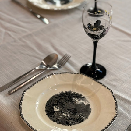 6 assiettes à dessert vintage Société Céramique Maastricht modèle Landschap