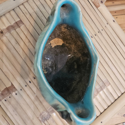 Jardinière vintage en céramique flammée belge modèle 1648- Style Art déco