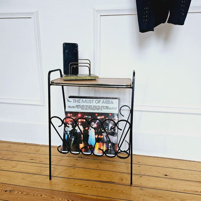 Splendide porte-revues vintage en formica années 70