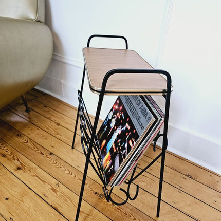 Splendide porte-revues vintage en formica années 70