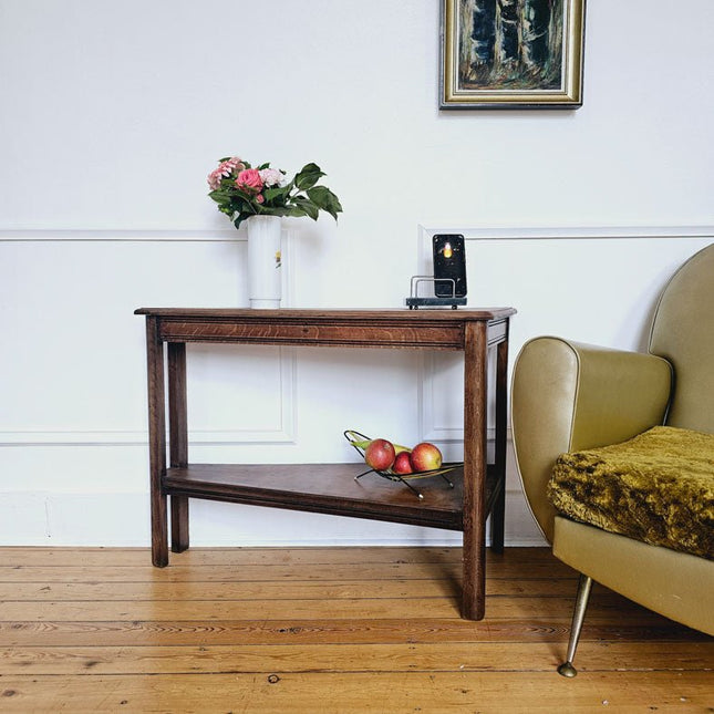 Table d'appoint unique triangulaire en bois