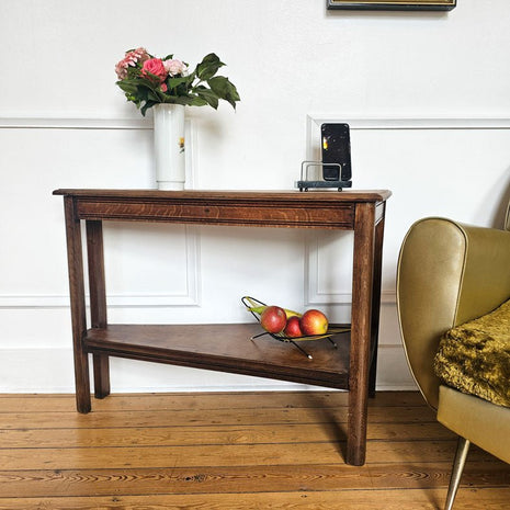 Table d'appoint unique triangulaire en bois