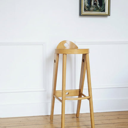 Tabouret élégant et haut en bois de Baumann