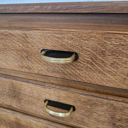 Meuble d'appoint vintage en bois avec 3 tiroirs - Années 60