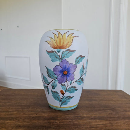 Vase vintage Flora Gouda Holland - Modèle Viola peint à la main