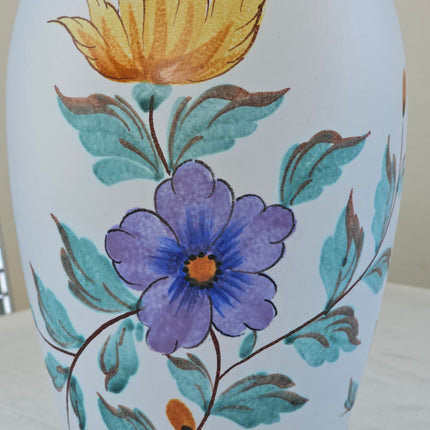 Vase vintage Flora Gouda Holland - Modèle Viola peint à la main