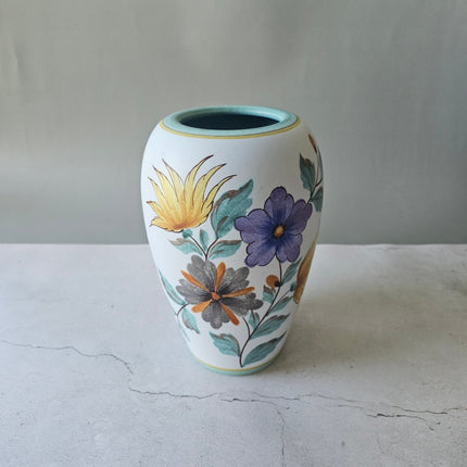 Vase vintage Flora Gouda Holland - Modèle Viola peint à la main