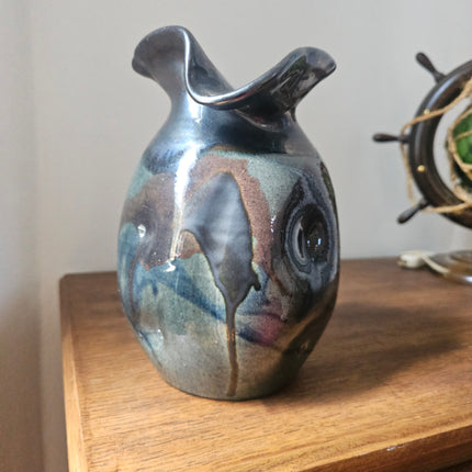 Vase vintage en céramique Thomas Buxo - Design moderniste années 60