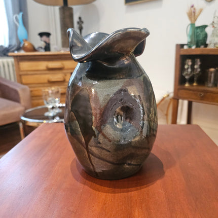 Vase vintage en céramique Thomas Buxo - Design moderniste années 60