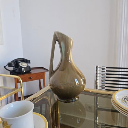 Sublime vase vintage vert des années 60