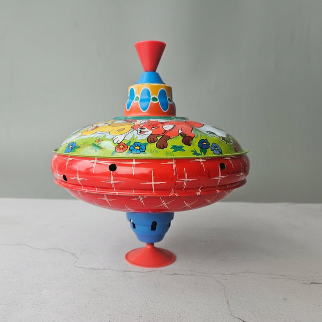Toupie vintage Rox et Rouky - jouet ancien Disney