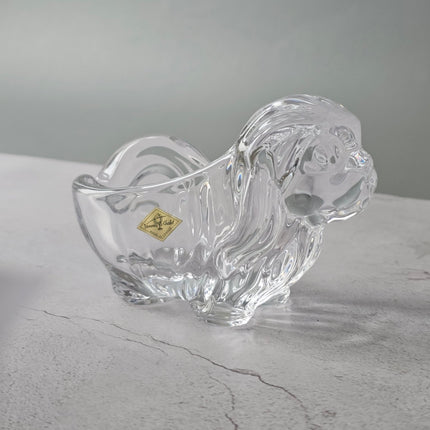Figurine en cristal Vannes-le-Châtel pekinois