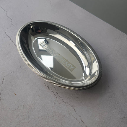Saucière avec plateau intégré en acier inoxydable + 3 plats service Létang & Rémy