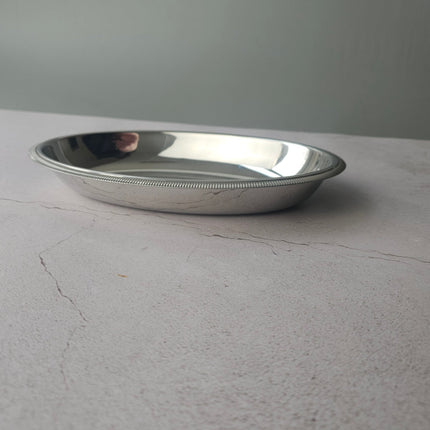 Saucière avec plateau intégré en acier inoxydable + 3 plats service Létang & Rémy