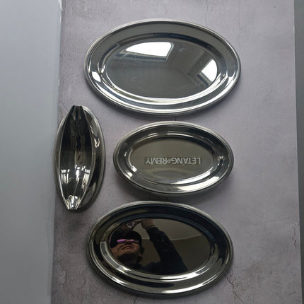 Service en inox Létang & Rémy - Saucière et 3 plats