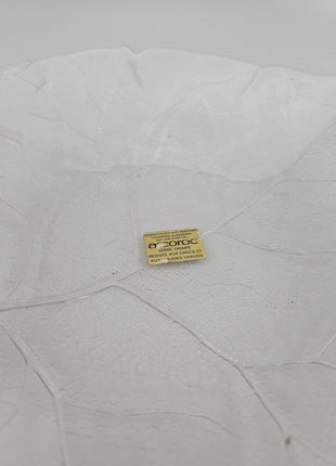 Grand plat en forme de feuille en verre trempé Arcoroc