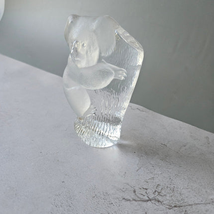 Presse à papier koala en cristal Mats Jonasson Maleras handmade Art Glass