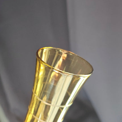 Petit vase soliflore vintage verre ambre