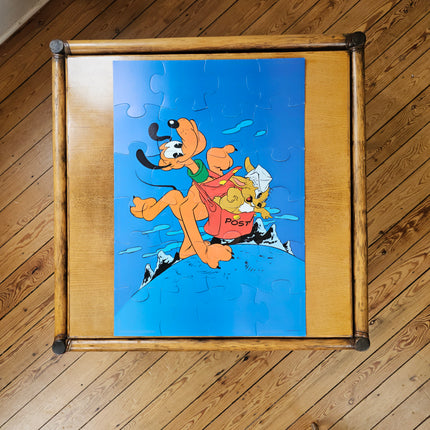 Puzzle vintage 24 grandes pièces pièces Walt Disney Pluto facteur - Années 70