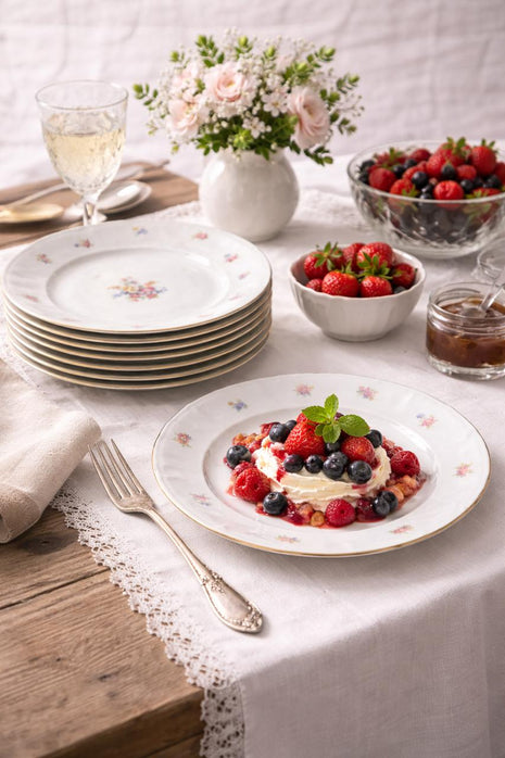 Lot de 8 assiettes creuses,8 plates et 8 à dessert + 1 plat Bavaria US Zone