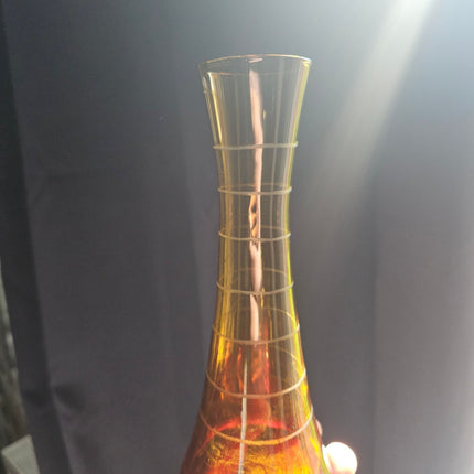 Petit vase soliflore vintage verre ambre