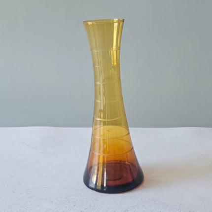 Petit vase soliflore vintage verre ambre