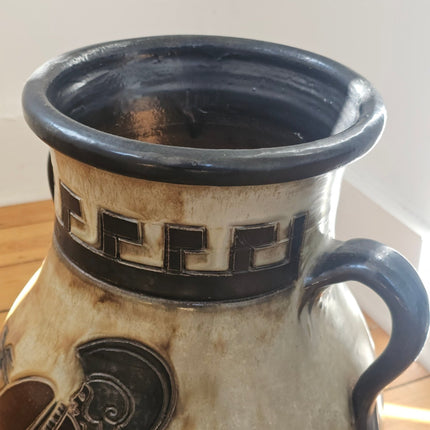 Très grand vase amphore Roger Guérin Bouffioulx en grès
