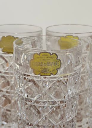 Lot de 5 verres à cocktail en cristal de Bavière - Vintage Allemagne de l'Ouest