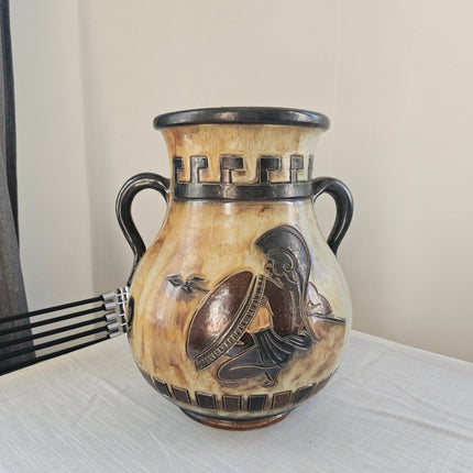 Très grand vase amphore Roger Guérin Bouffioulx en grès