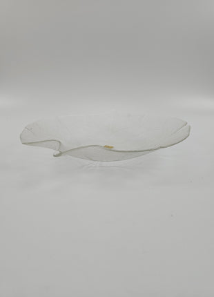 Grand plat en forme de feuille en verre trempé Arcoroc